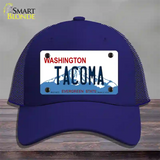 Tacoma Washington Novelty License Plate Hat Mesh / Royal Blue