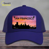 San Francisco Silhouette Novelty License Plate Hat Mesh / Royal Blue