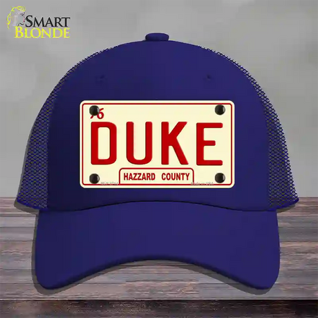 Duke Novelty License Plate Hat Mesh / Royal Blue