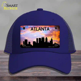 Atlanta Silhouette Novelty License Plate Hat Mesh / Royal Blue