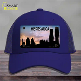 Mississauga Silhouette Novelty License Plate Hat Mesh / Royal Blue