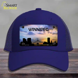 Winnipeg Silhouette Novelty License Plate Hat Mesh / Royal Blue