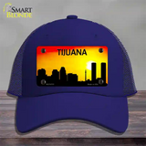 Tijuana Silhouette Novelty License Plate Hat Mesh / Royal Blue