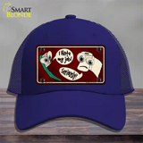 I Hate My Job Novelty License Plate Hat Mesh / Royal Blue