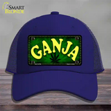 Ganja Novelty License Plate Hat Mesh / Royal Blue