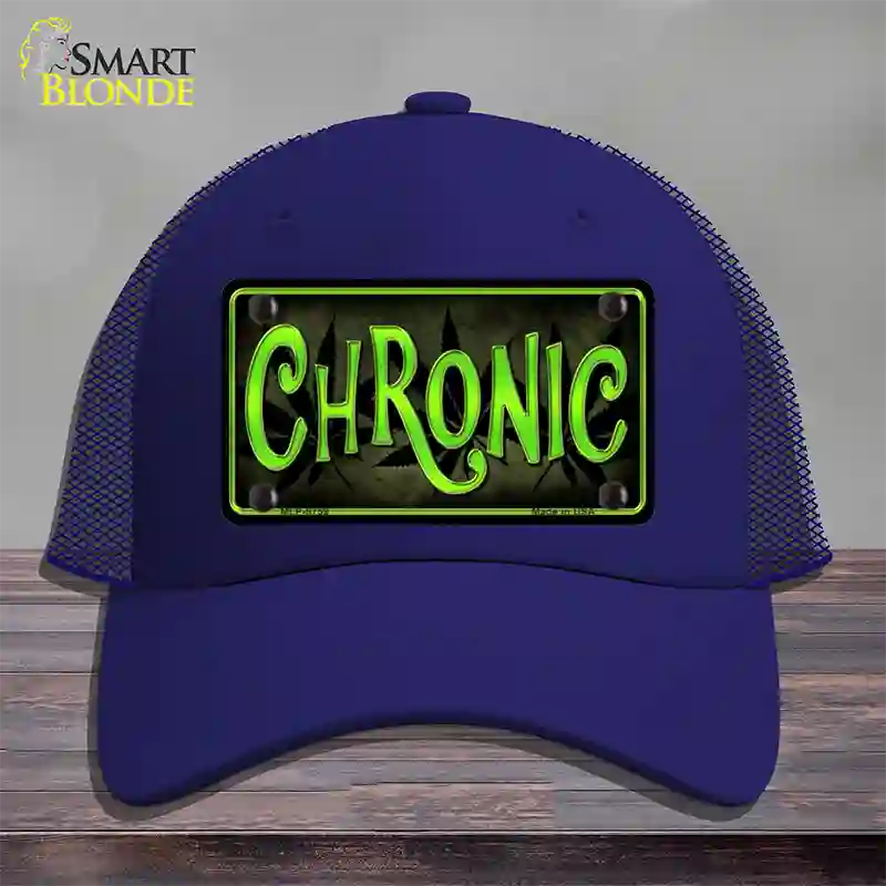 Chronic Novelty License Plate Hat Mesh / Royal Blue