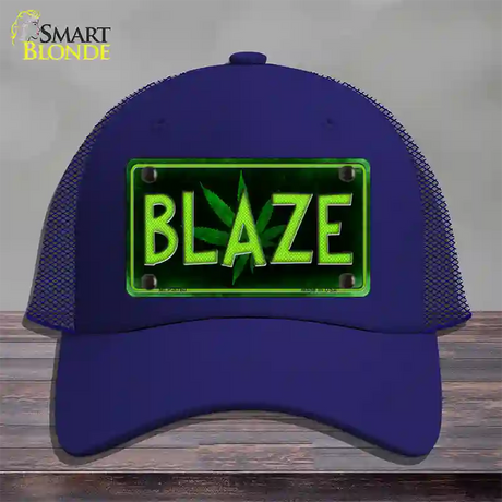 Blaze Novelty License Plate Hat Mesh / Royal Blue