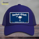 Inlet Girl Novelty License Plate Hat Mesh / Royal Blue