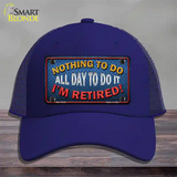 Nothing To Do Novelty License Plate Hat Mesh / Royal Blue