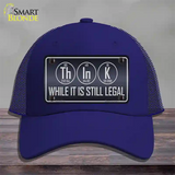 Think Novelty License Plate Hat Mesh / Royal Blue