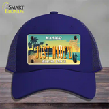 Just Mauid Vintage Novelty License Plate Hat Mesh / Royal Blue