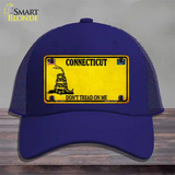 Connecticut Dont Tread On Me Novelty License Plate Hat Mesh / Royal Blue