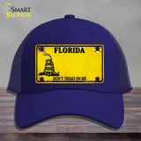 Florida Dont Tread On Me Novelty License Plate Hat Mesh / Royal Blue