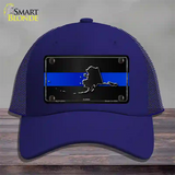 Alaska Thin Blue Line Novelty License Plate Hat Mesh / Royal Blue