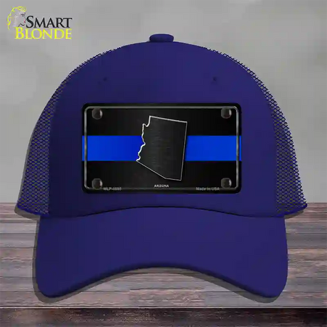 Arizona Thin Blue Line Novelty License Plate Hat Mesh / Royal Blue