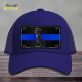 California Thin Blue Line Novelty License Plate Hat Mesh / Royal Blue