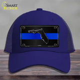 Florida Thin Blue Line Novelty License Plate Hat Mesh / Royal Blue