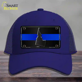 Idaho Thin Blue Line Novelty License Plate Hat Mesh / Royal Blue