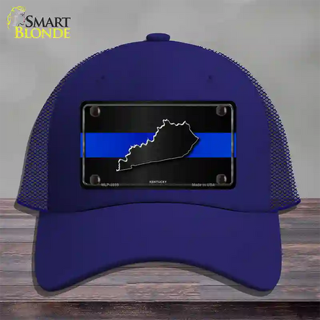 Kentucky Thin Blue Line Novelty License Plate Hat Mesh / Royal Blue