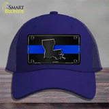 Louisiana Thin Blue Line Novelty License Plate Hat Mesh / Royal Blue