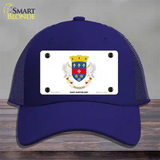 Saint Barthelemy Novelty License Plate Hat Mesh / Royal Blue