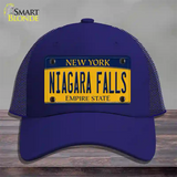 Niagara Falls New York Novelty License Plate Hat Mesh / Royal Blue