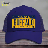 Buffalo New York Novelty License Plate Hat Mesh / Royal Blue