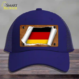 Germany Flag Scroll Novelty License Plate Hat Mesh / Royal Blue