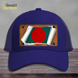 Bangladesh Flag Scroll Novelty License Plate Hat Mesh / Royal Blue