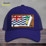 British Indian Ocean Flag Scroll Novelty License Plate Hat Mesh / Royal Blue