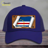 Camp Verde Flag Scroll Novelty License Plate Hat Mesh / Royal Blue