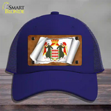 Monaco-S Flag Scroll Novelty License Plate Hat Mesh / Royal Blue