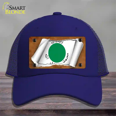 Somaliland Flag Scroll Novelty License Plate Hat Mesh / Royal Blue