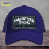 Corrections Officer Better Lover Novelty License Plate Hat Mesh / Royal Blue