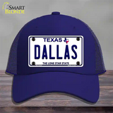 Dallas Texas Novelty License Plate Hat Mesh / Royal Blue