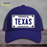 Texas Novelty License Plate Hat Mesh / Royal Blue