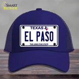 El Paso Texas Novelty License Plate Hat Mesh / Royal Blue