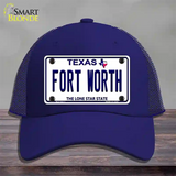 Fort Worth Texas Novelty License Plate Hat Mesh / Royal Blue