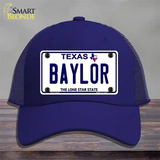 Baylor Texas Novelty License Plate Hat Mesh / Royal Blue