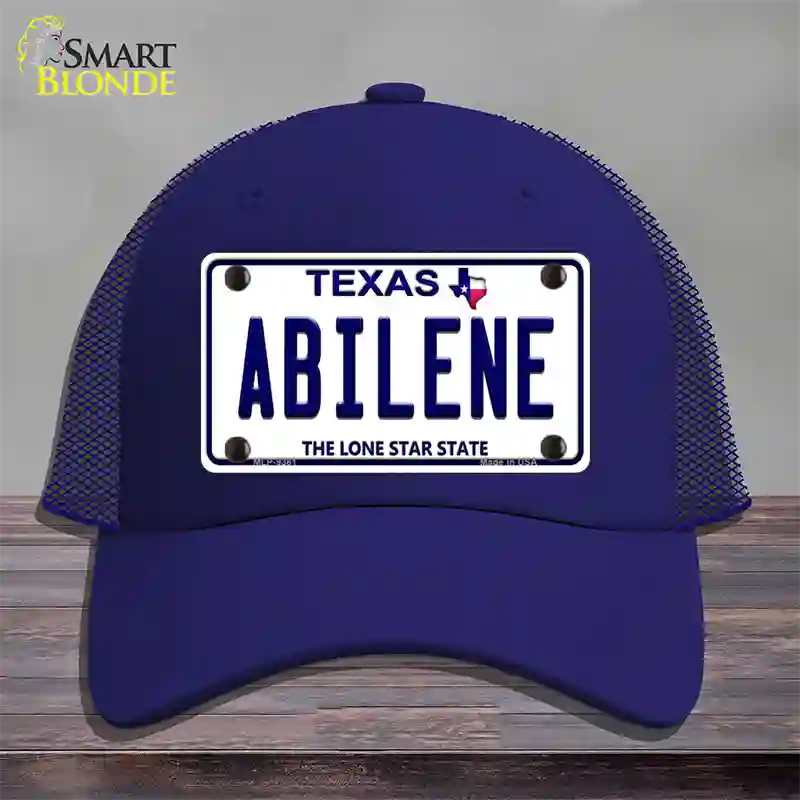 Abilene Texas Novelty License Plate Hat Mesh / Royal Blue