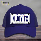 N Joy TX Texas Novelty License Plate Hat Mesh / Royal Blue