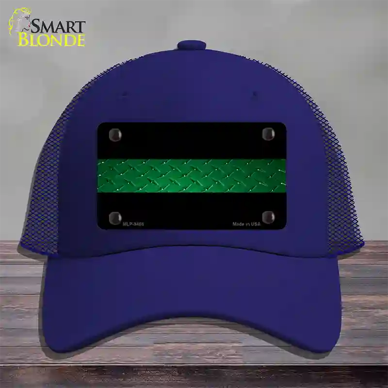 Federal Agents Diamond Novelty License Plate Hat Mesh / Royal Blue