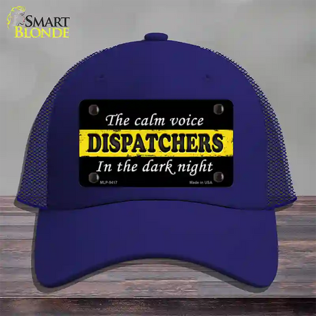 The Calm Voice Dispatchers Novelty License Plate Hat Mesh / Royal Blue