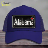 Alabama Flag Script Novelty License Plate Hat Mesh / Royal Blue