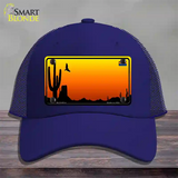 AZ Blank Scenic Novelty License Plate Hat Mesh / Royal Blue