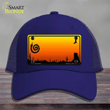 Snake Blank Scenic Novelty License Plate Hat Mesh / Royal Blue