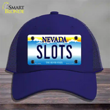 Slots Nevada Novelty License Plate Hat Mesh / Royal Blue