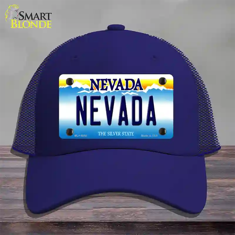 Nevada Nevada Novelty License Plate Hat Mesh / Royal Blue