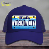 Virginia City Nevada Novelty License Plate Hat Mesh / Royal Blue