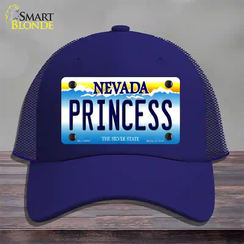 Princess Nevada Novelty License Plate Hat Mesh / Royal Blue